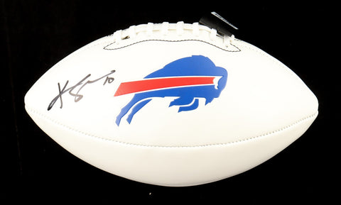 Khalil Shakir Signed Buffalo Bills Logo Football (Fanatics) 2022 5th Round Pk WR