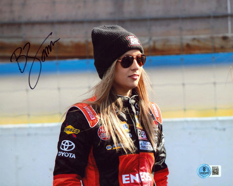 Brittney Zamora NASCAR Authentic Signed 8x10 Horizontal Photo Autographed BAS 5
