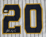 JONATHAN LUCROY Signed Custom Replica Pinstripe Brewers Jersey AUTO - JSA
