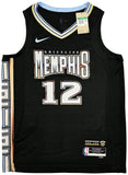 MEMPHIS GRIZZLIES JA MORANT AUTOGRAPHED BLACK NIKE CITY JERSEY 52 BECKETT 218586