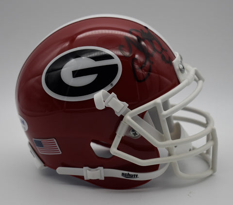 Nick Chubb Signed/Autographed UGA Georgia Schutt Mini Helmet PSA/DNA 212300