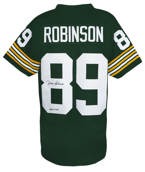 Dave Robinson (PACKERS) Signed Green Custom Football Jersey w/HOF 2013 -(SS COA)