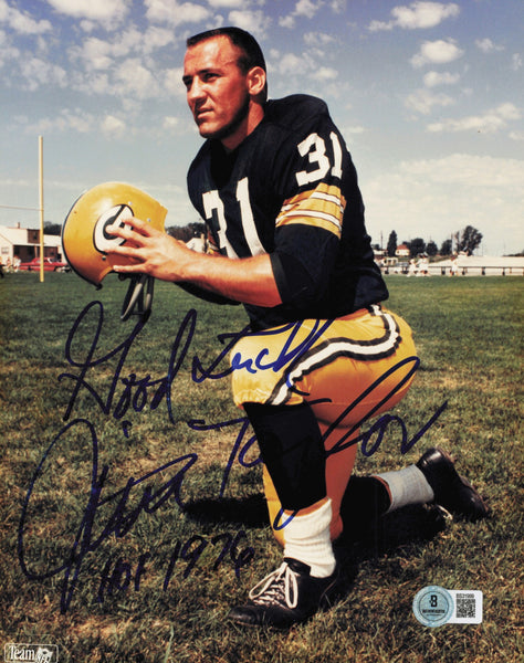 Jim Taylor Autographed 8x10 Photo Packers Good Luck HOF 1976 Beckett QR #BS31999