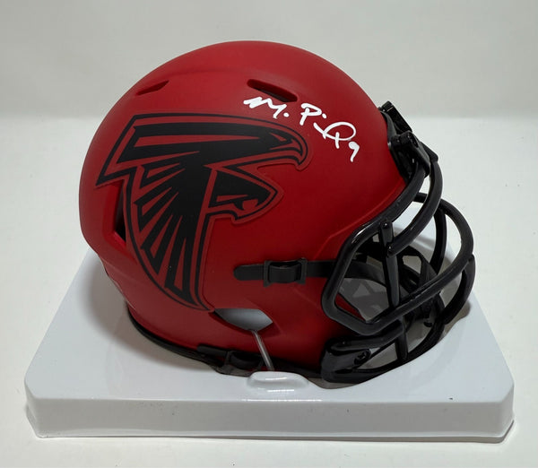 Atlanta Falcons QB MICHAEL PENIX JR. Signed Riddell Rave Mini Helmet AUTO - BAS