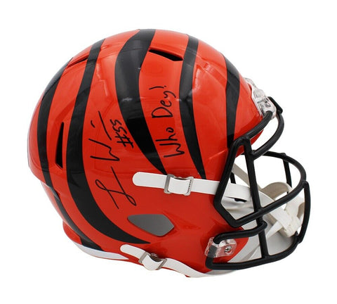 Logan Wilson Signed Cincinnati Bengals Speed Full Size NFL Helmet w/ Who Dey!