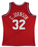 Lakers Magic Johnson Signed 1991 M&N HWC All-Star Red Swingman Jersey BAS Wit