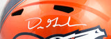 Dre Greenlaw Autographed Denver Broncos F/S Flash Speed Helmet - Beckett W Holo