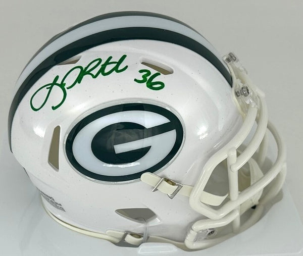 Packers LEROY BUTLER Signed Riddell ALTERNATE WHITE Speed Mini Helmet AUTO - BAS