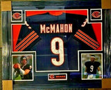 Jim McMahon Signed Bears 35"x 43" Framed Jersey (Schwartz COA) Punky QB