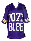 Purple People Eaters Multi Signed Custom Purple ProStyle Football Jersey BAS