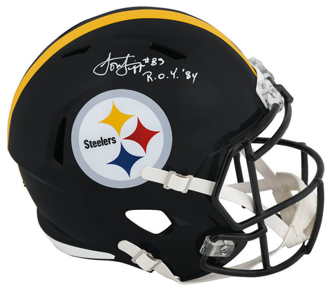 Louis Lipps Signed Steelers Riddell F/S Speed Rep Helmet w/ROY (White Ink/SS COA