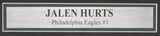 Jalen Hurts Autographed 8x10 Photo Philadelphia Eagles Framed JSA 192114