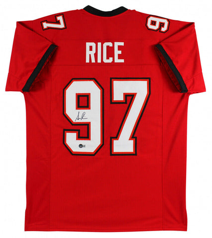 Simeon Rice Signed Tampa Bay Buccaneers Jersey (Beckett) 3xProBowl Defensive End