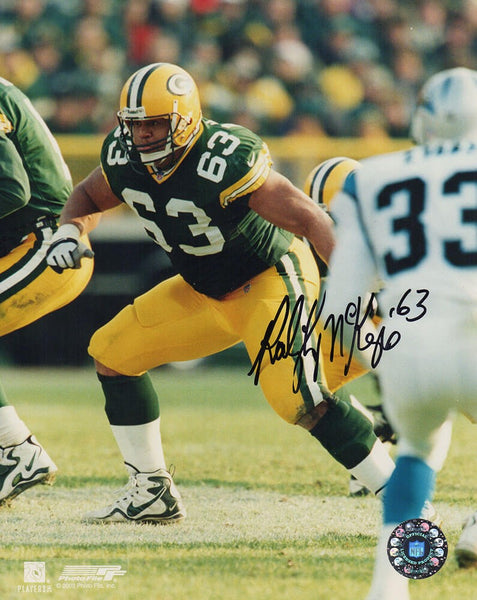 Raleigh McKenzie Signed Packers Green Jersey Action 8x10 Photo - (SCHWARTZ COA)