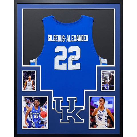 SGA Shai Gilgeous-Alexander Autographed Signed Framed Kentucky Jersey