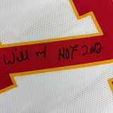 Autographed/Signed Willie Roaf HOF 2012 Kansas City White Jersey Beckett BAS COA