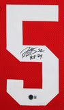 Patrick Willis "HOF 24" Signed Red Pro Style Framed Jersey BAS Witnessed 2