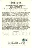 Bert Jones Autographed/Signed Baltimore Colts Mini Poster Stats Beckett 56075