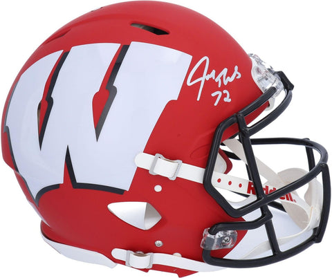 Autographed Joe Thomas Wisconsin Helmet