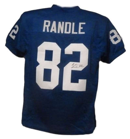 Rueben Randle Autographed/Signed Pro Style Blue XL Jersey BAS 12813