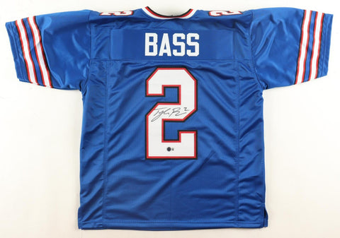Tyler Bass Signed Buffalo Bills Jersey (Beckett) 2020 Draft Pick / Place Kicker