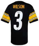 Russell Wilson Signed Steelers Nike Black Replica Football Jersey (FANATICS COA)
