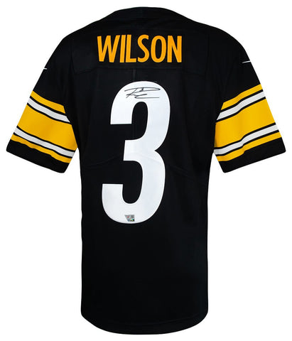 Russell Wilson Signed Steelers Nike Black Replica Football Jersey (FANATICS COA)