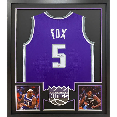 De'Aaron Fox Autographed Signed Framed Sacramento Kings Jersey BECKETT