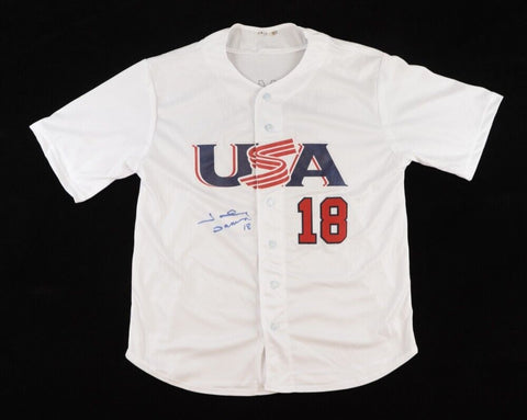 Johnny Damon Signed Team USA World Baseball Classic Jersey (Steiner) Yanks Bosox