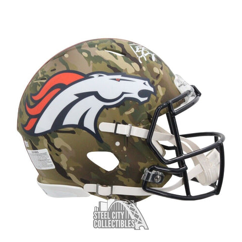 Peyton Manning Autographed Denver Camo Authentic Full Size Helmet - Fanatics