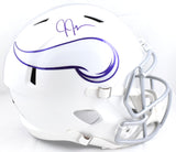 Justin Jefferson Autographed Vikings F/S Alt 2024 Speed Helmet - Beckett W Holo