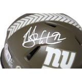 Michael Strahan Signed New York Giants Salute Mini Helmet Beckett 42694