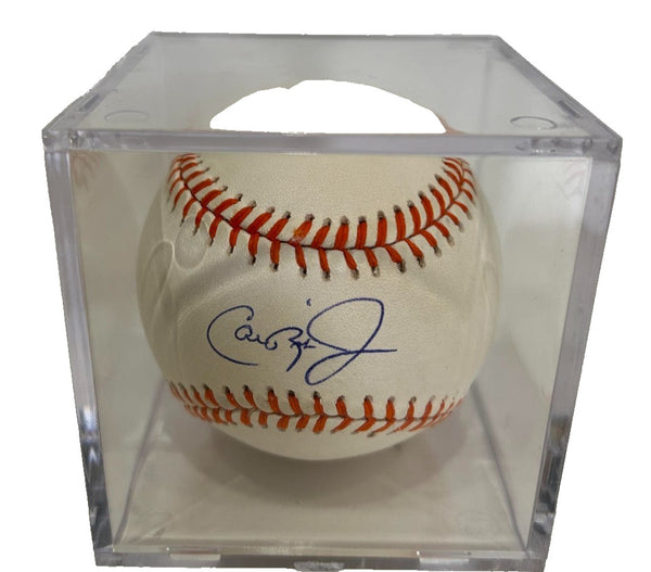 Cal Ripken, Jr. Autographed Official American League Baseball Ironman Logo - COA