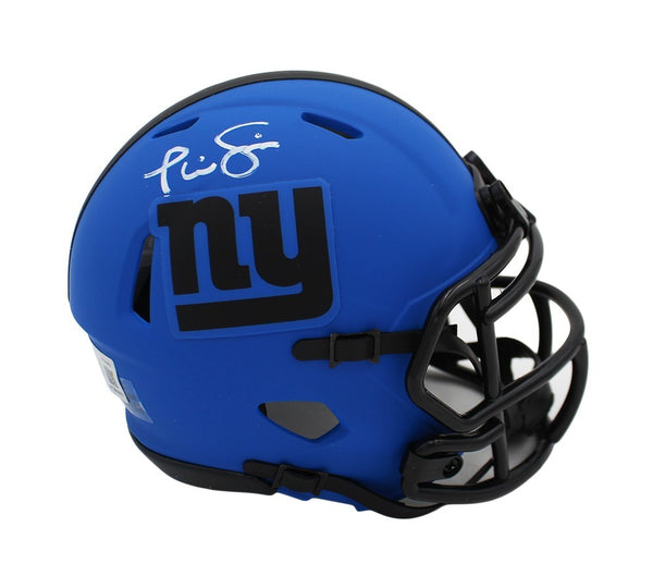 Phil Simms Signed New York Giants Speed Rave NFL Mini Helmet