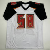 Autographed/Signed SHAQUIL BARRETT Tampa Bay White Football Jersey PSA/DNA COA