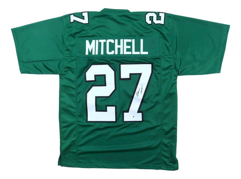 Quinyon Mitchell Philadelphia Signed Kelly Green Football Jersey JSA QR Hologram