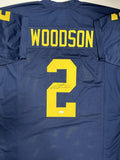 Michigan Wolverines CHARLES WOODSON Signed Custom Replica Navy Jersey AUTO - JSA