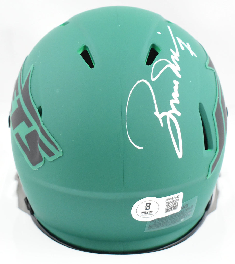 Boomer Esiason Autographed Jets Rave Speed Mini Helmet - Beckett W Hol ...