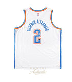 Shai Gilgeous-Alexander Signed OKC Thunder White Nike Swingman Jersey Panini