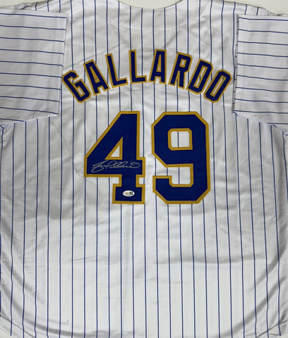 YOVANI GALLARDO Signed Custom Replica Pinstripe Jersey AUTO - JSA