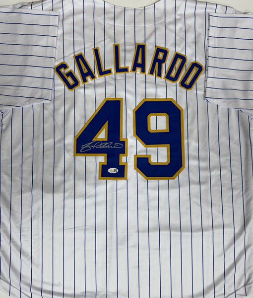 YOVANI GALLARDO Signed Custom Replica Pinstripe Jersey AUTO - JSA