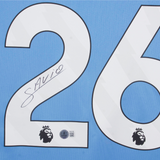 Savinho Signed Manchester City FC Home Soccer Jersey #26 with Beckett COA