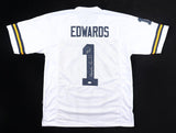 Braylon Edwards Signed Michigan Wolverines Jersey Go Blue! (JSA COA) Pro Bowl WR