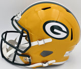Aaron Jones Autographed Packers Yellow Full Size Helmet Beckett Witness 1W406046