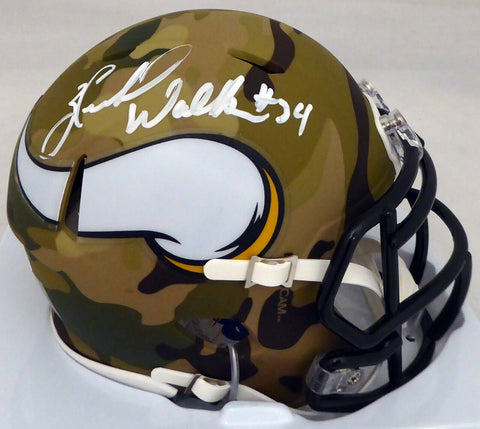 HERSCHEL WALKER AUTOGRAPHED SIGNED VIKINGS CAMO SPEED MINI HELMET BECKETT 185957