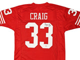 SAN FRANCISCO 49ERS ROGER CRAIG AUTOGRAPHED RED JERSEY PSA/DNA STOCK #215775