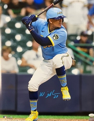 Brewers Infielder WILLY ADAMES Signed 16x20 Photo #12 AUTO - JSA