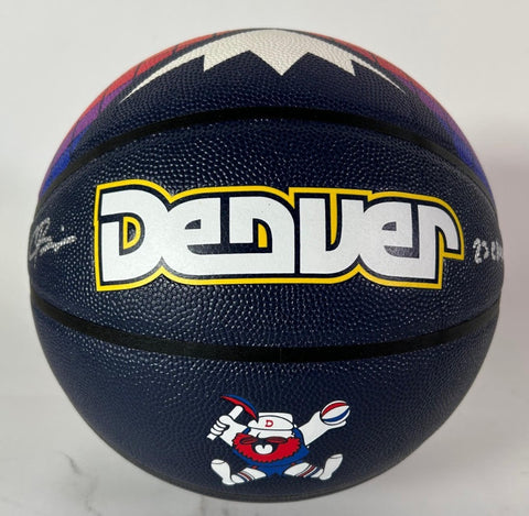 Christian Braun Autographed/Inscribed Nuggets City Edition Basketball BAS COA