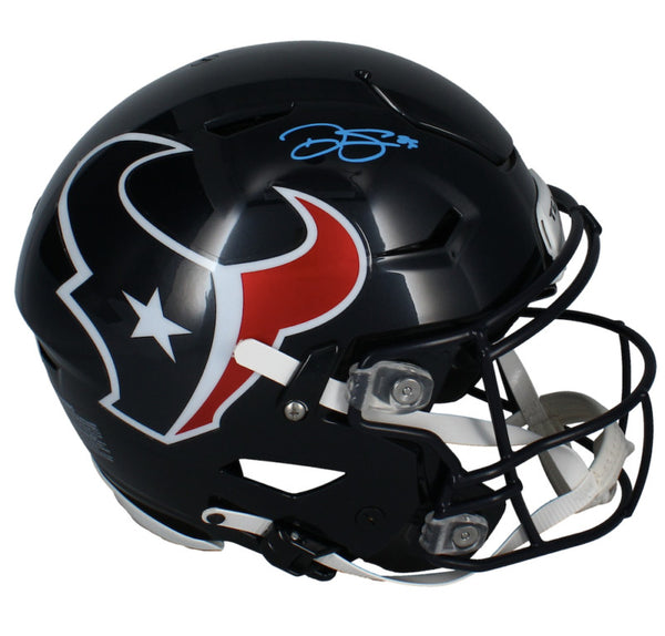Dalton Schultz Autographed (Blue Ink) Texans Authentic Speedflex Helmet Beckett