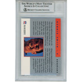 Dennis Smith Autographed Denver Broncos 1991 Pro Line Card Slab Beckett 56136
